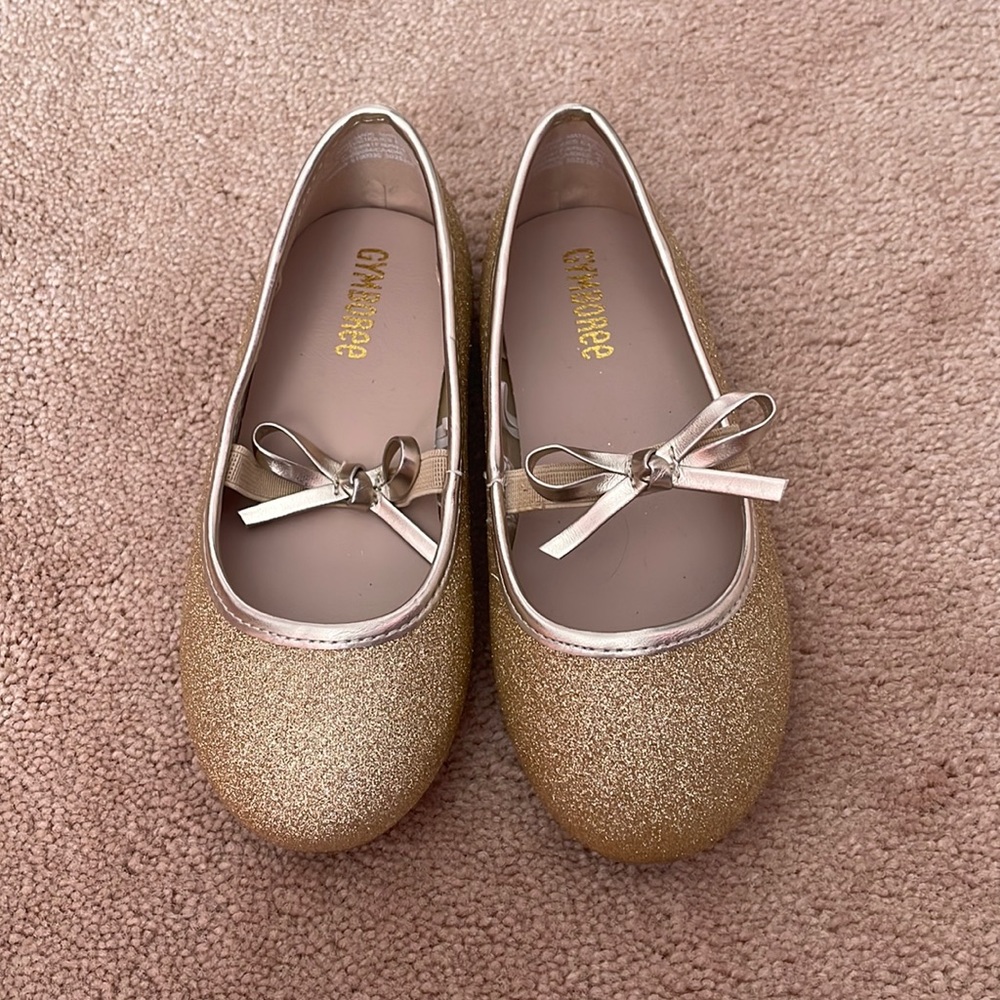 Gymboree gold toddler dress shoes size 9 worn 1x